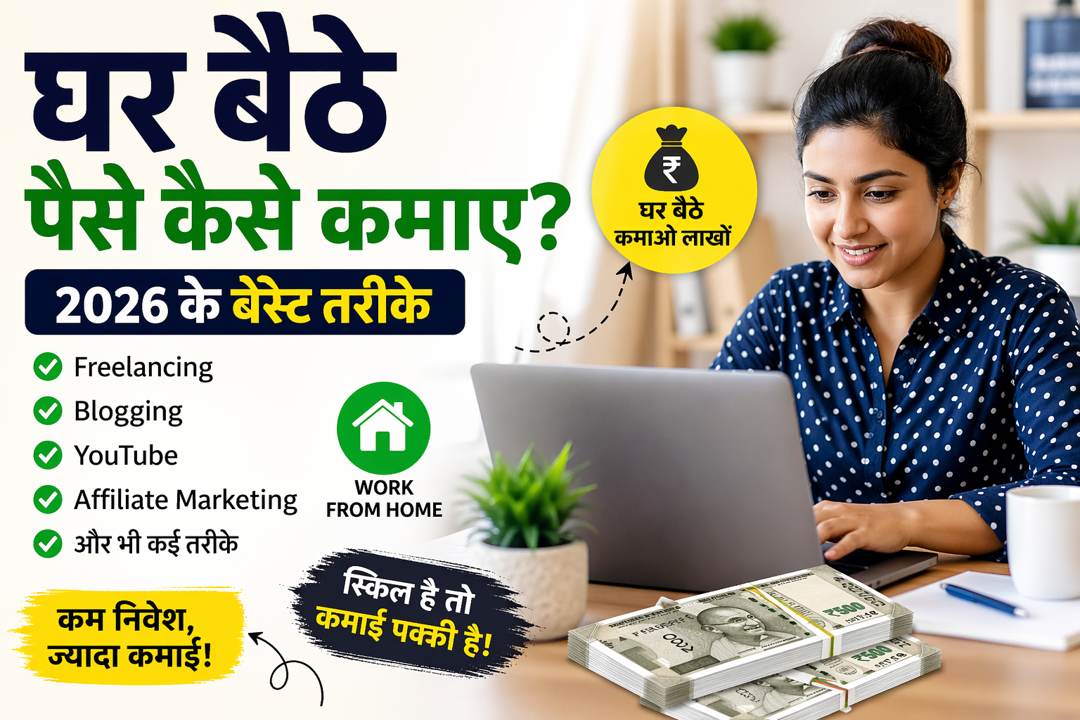 घर बैठे पैसे कैसे कमाए 2026 | Online Earning Ideas & Business Guide